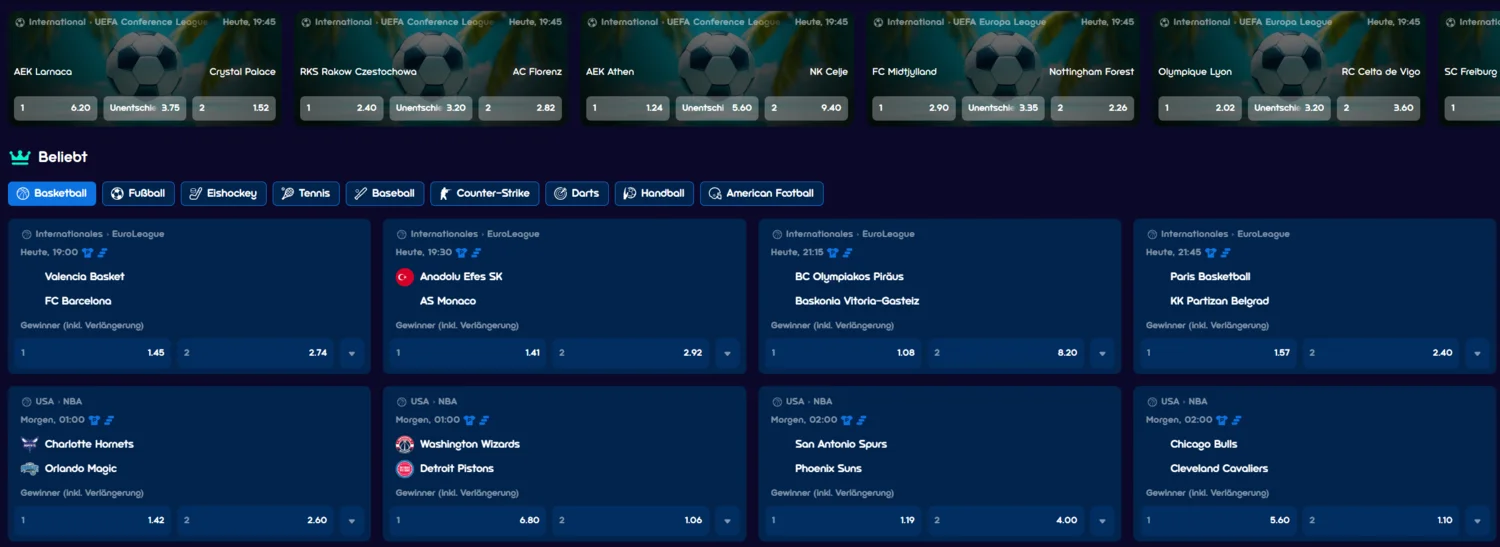 Spinsino Casino Sportwetten